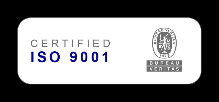 CERTIFIED ISO 9001 – Bureau Veritas